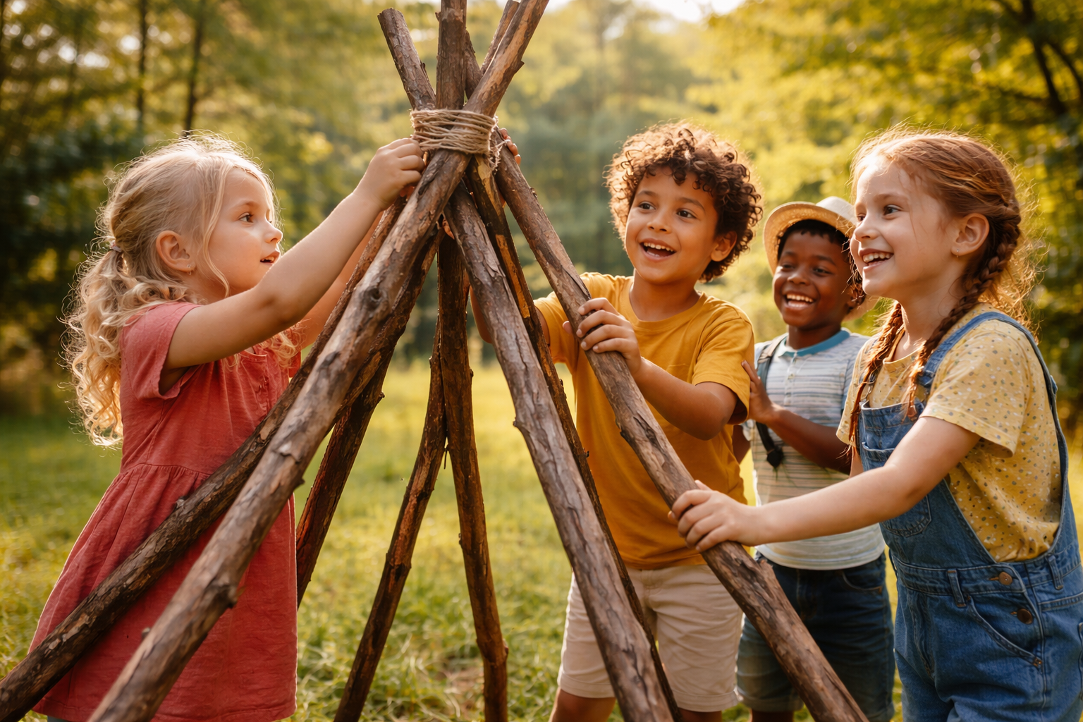 educación preescolar niños jugando construyendo juego colaborativo aprendizaje